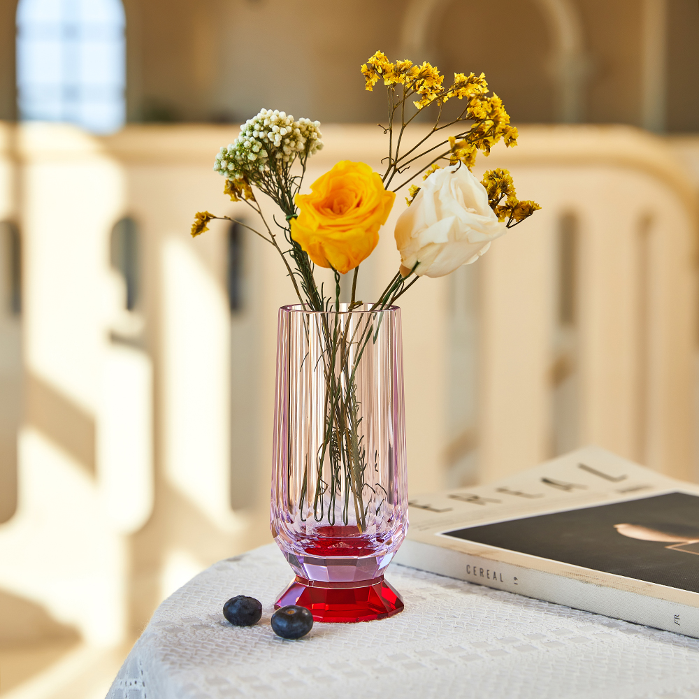 Purple crystal bud vase