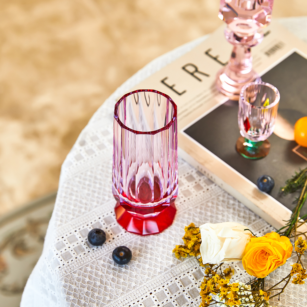 Purple crystal bud vase