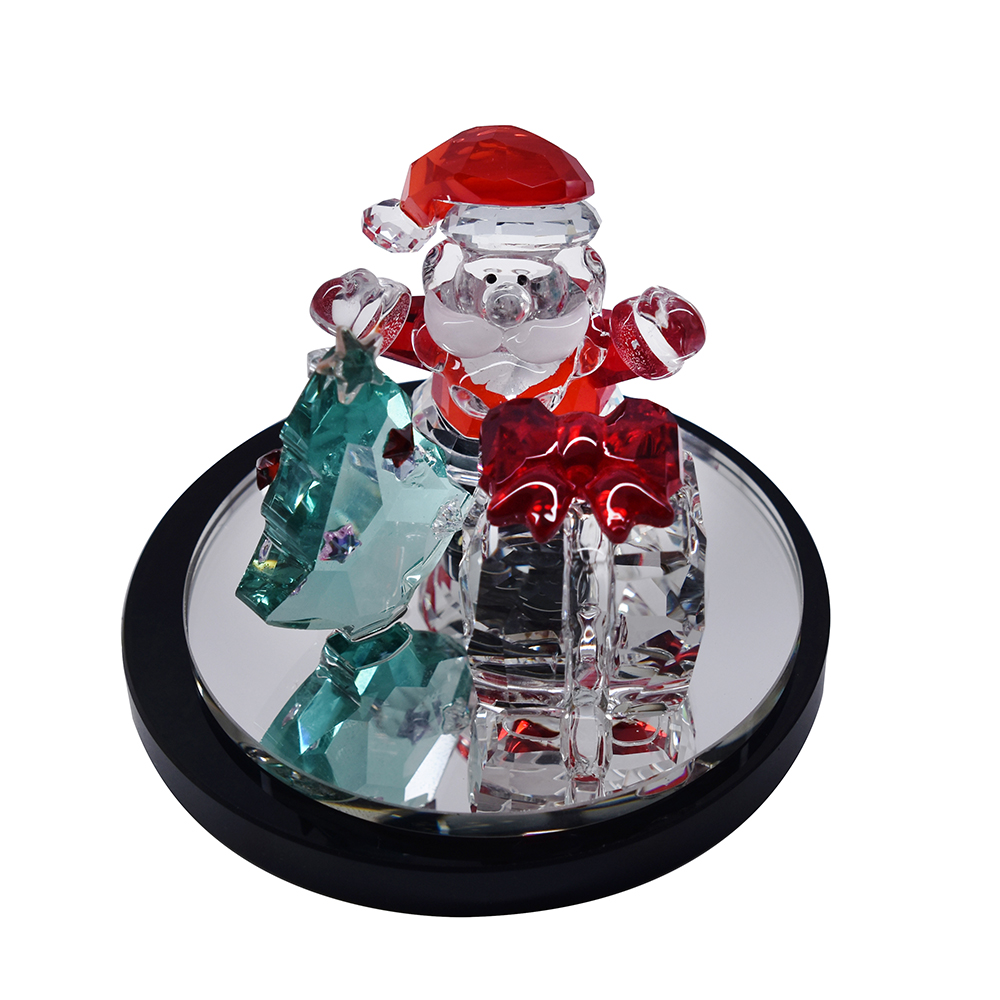 Santa claus crystal gifts